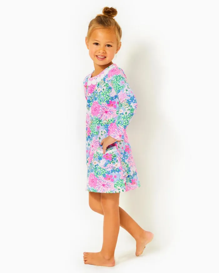 Lilly Pulitzer Girls Little Lilly Knit Shift Dress Multi Lil Soiree All Day Girl Dresses and Rompers