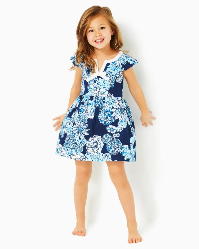 Lilly Pulitzer Girls Lousie Dress Low Tide Navy Bouquet All Day Girl Dresses and Rompers Lilly Pulitzer Girls Lousie Dress Low Tide Navy Bouquet All Day Girl Dresses and Rompers