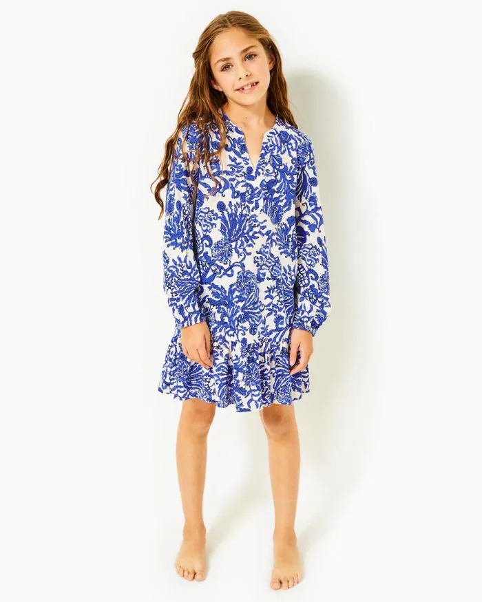 Lilly Pulitzer Girls Mini Alyssa Cotton Dress Deeper Coconut Ride With Me Girl Dresses and Rompers Lilly Pulitzer Girls Mini Alyssa Cotton Dress Deeper Coconut Ride With Me Girl Dresses and Rompers