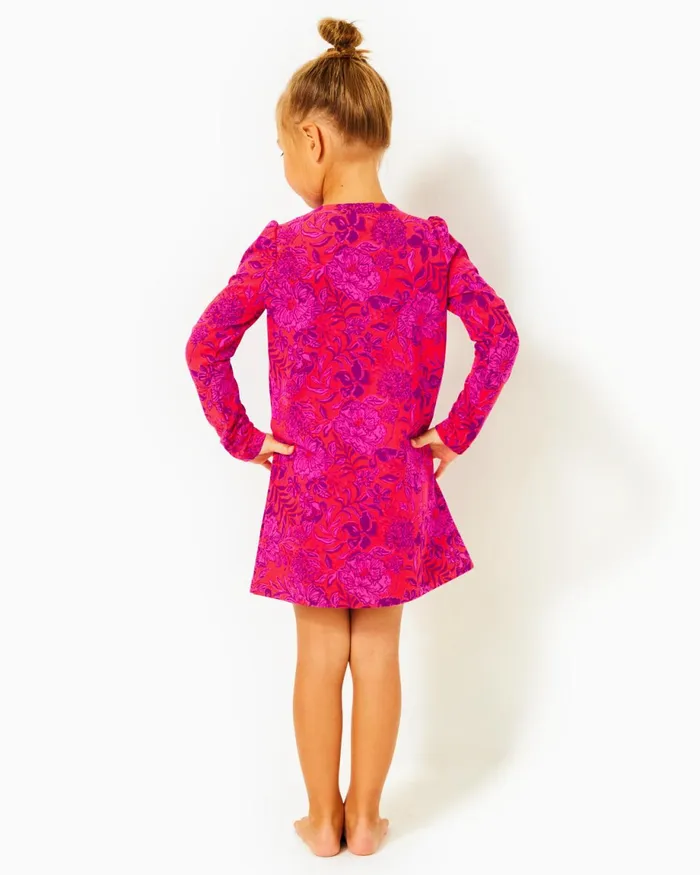 Lilly Pulitzer Girls Mini Jansen Dress Amaryllis Red Secret Hideaway Girl Dresses and Rompers
