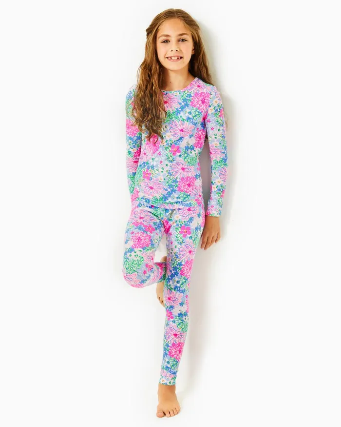 Lilly Pulitzer Girls Mini Sammy Pajama Set Multi Lil Soiree All Day Girl Pajamas Lilly Pulitzer Girls Mini Sammy Pajama Set Multi Lil Soiree All Day Girl Pajamas