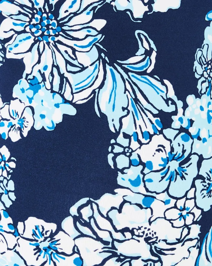 Lilly Pulitzer Girls Waterfall OnePiece Swimsuit Low Tide Navy Bouquet All Day Swim Girl Swim