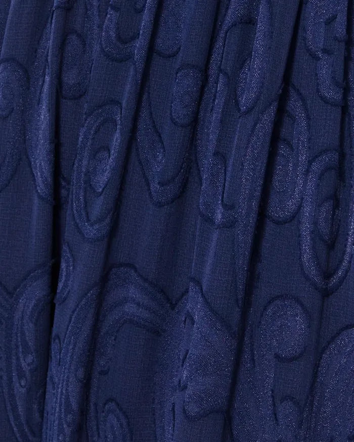 Lilly Pulitzer Hadly Smocked Maxi Dress True Navy Poly Crepe Swirl Clip Women Fit and Flare Dresses