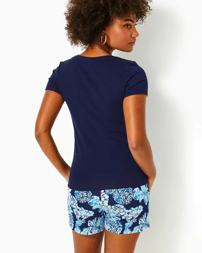 Lilly Pulitzer Halee VNeck Top True Navy Women Tops