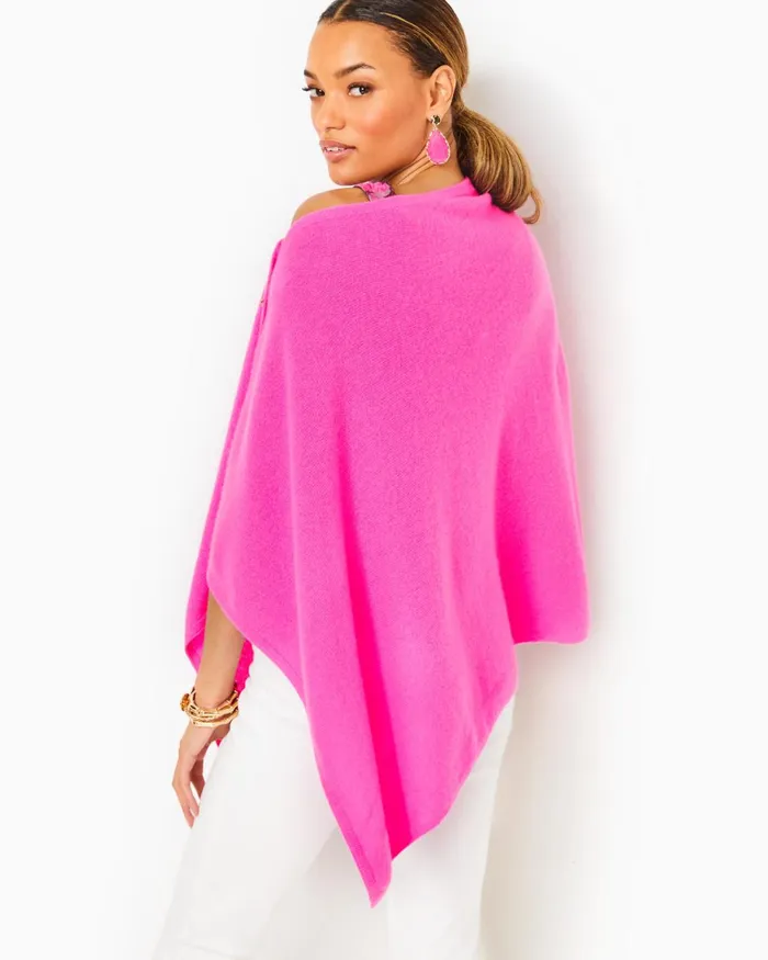 Lilly Pulitzer Harp Cashmere Wrap Cerise Pink Women Tops