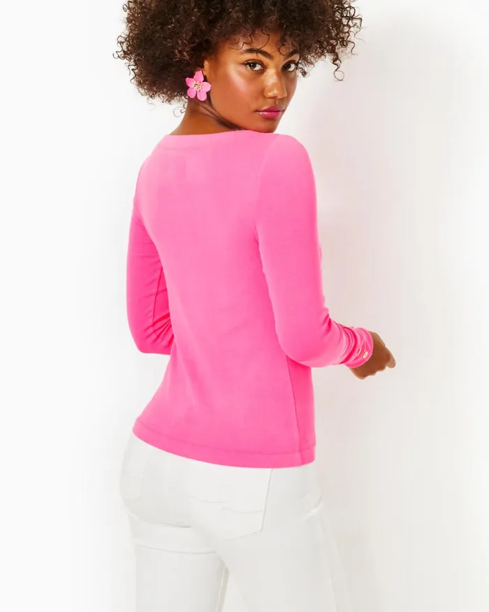 Lilly Pulitzer Jadah Knit Top Roxie Pink Women Tops