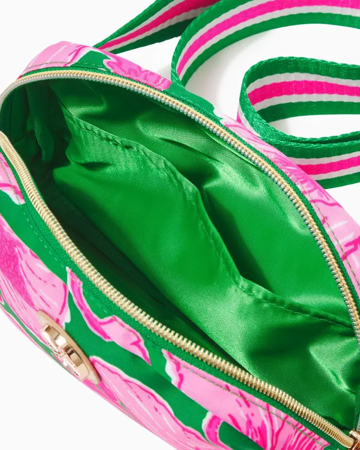 Lilly Pulitzer Jeanie Belt Bag Kelly Green Hibis Kiss Women Bags
