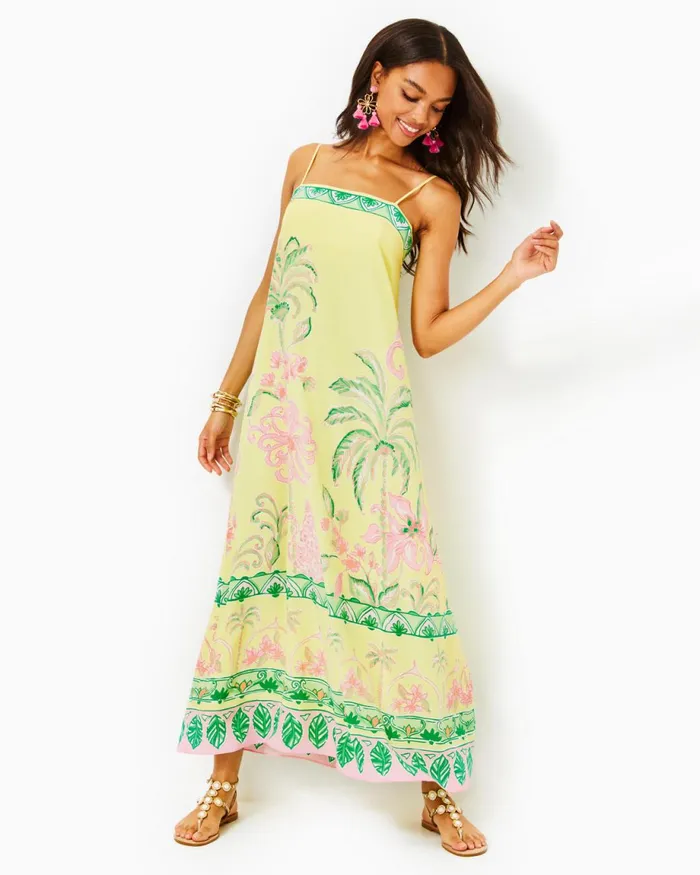 Lilly Pulitzer Jesslyn Silk Maxi Slip Dress Finch Yellow Tropical Oasis Engineered Woven Maxi Dre Women Swing Dresses Lilly Pulitzer Jesslyn Silk Maxi Slip Dress Finch Yellow Tropical Oasis Engineered Woven Maxi Dre Women Swing Dresses