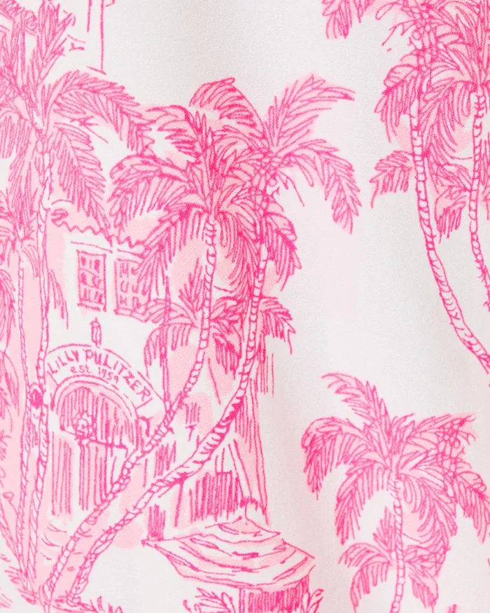 Lilly Pulitzer Kailee Sleeveless Ruffle Top Resort White Pb Anniversary Toile Women Tops