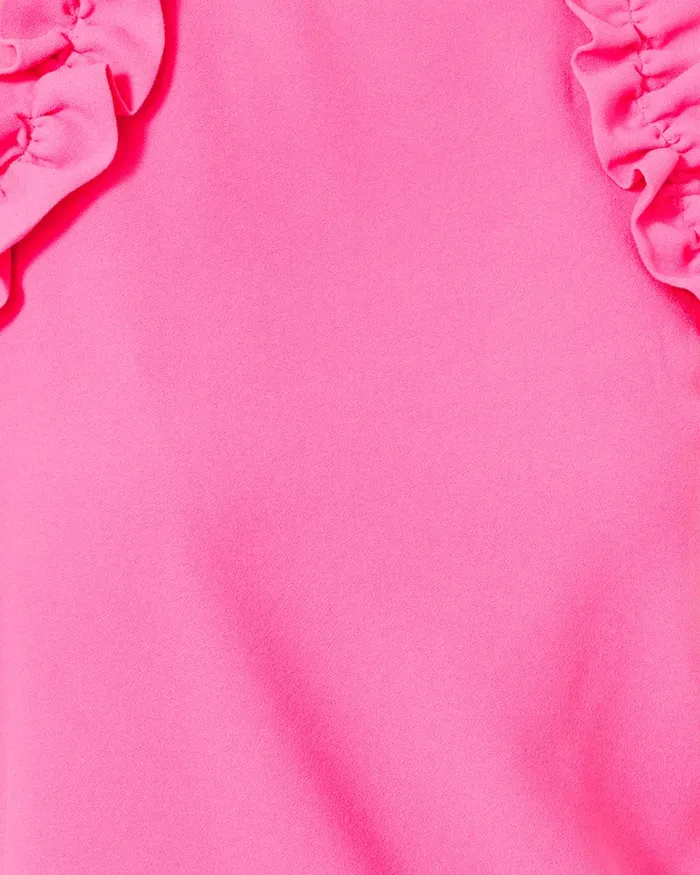 Lilly Pulitzer Kailee Sleeveless Ruffle Top Roxie Pink Women Tops