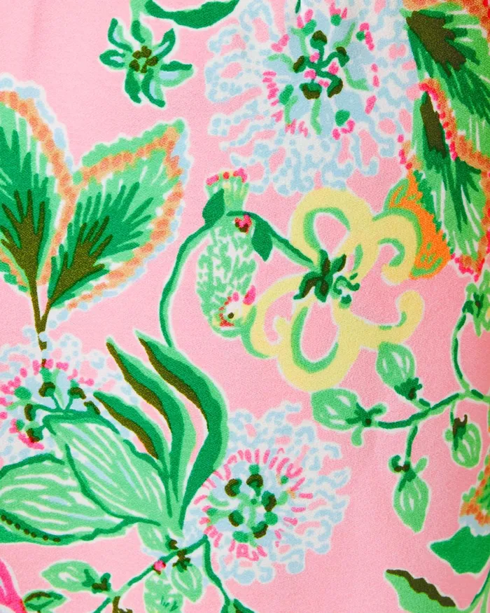 Lilly Pulitzer Kylo Strapless Skirted Romper Multi Via Amore Spritzer Women Rompers and Jumpsuits