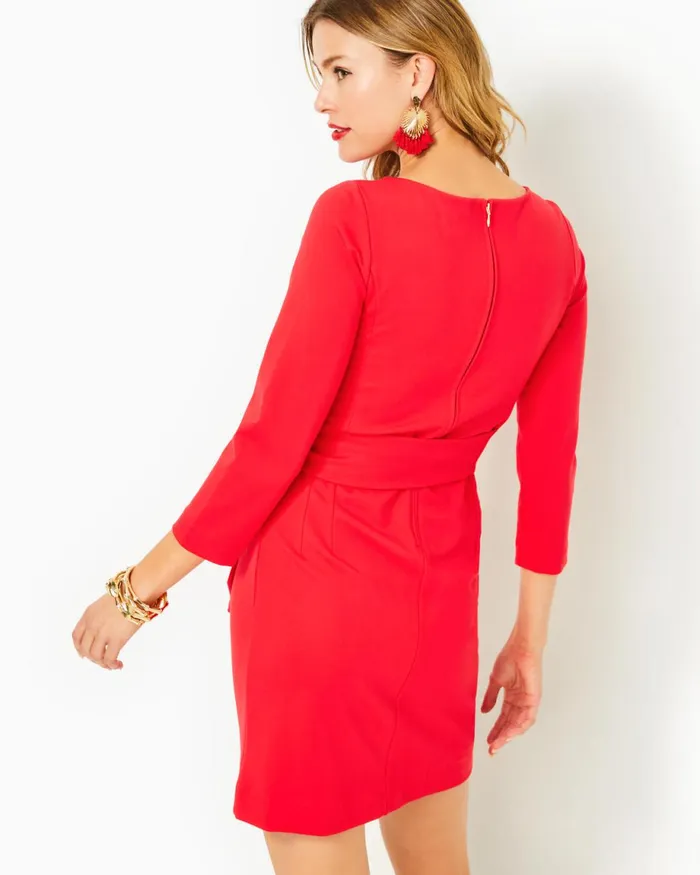 Lilly Pulitzer Leighton Straight Fit Dress Amaryllis Red Women Straight Dresses