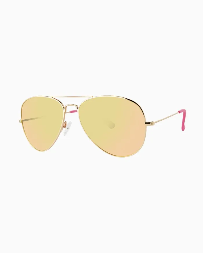 Lilly Pulitzer Lexy Sunglasses Gold Metallic Women Sunglasses and Eyewear