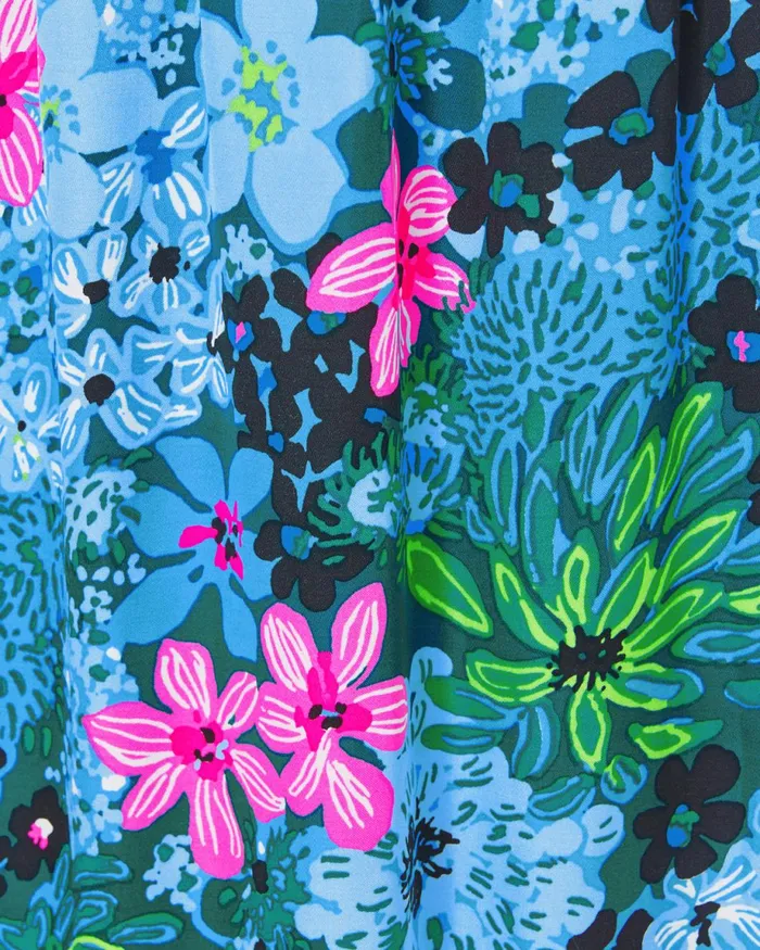 Lilly Pulitzer Loubella Smocked Midi Dress Multi Soiree All Day Women ALineEasy Dresses