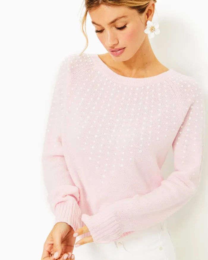 Lilly Pulitzer Lovelia Sweater Misty Pink Women Tops