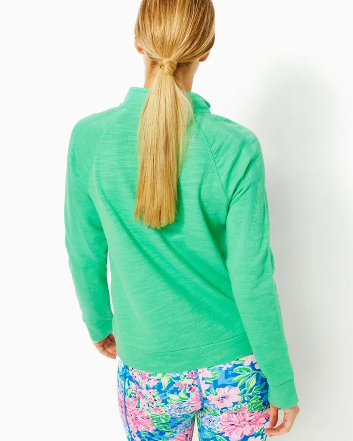 Lilly Pulitzer Luxletic Ashlee HalfZip Pullover Spearmint Women Tops