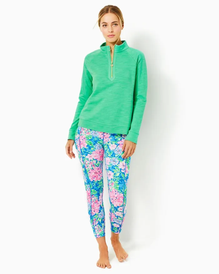 Lilly Pulitzer Luxletic Ashlee HalfZip Pullover Spearmint Women Tops