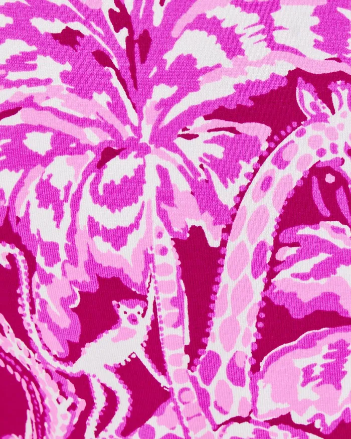 Lilly Pulitzer Lynn Long Sleeve Twist Dress Mulberry Wild Ride Women Fitted Dresses