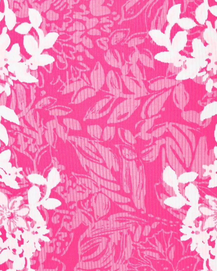 Lilly Pulitzer Mick Ribbed Dress Roxie Pink Shadow Dancer Engineered Knit Dress Women Fitted Dresses