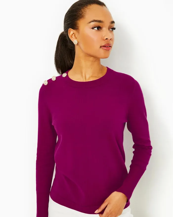 Lilly Pulitzer Morgen Sweater Mulberry Women Tops