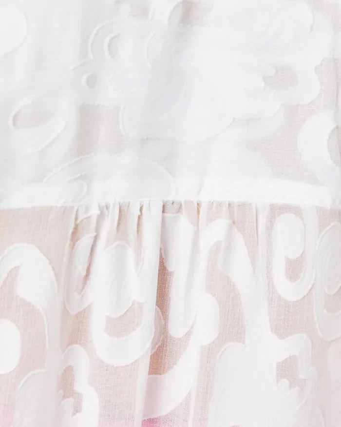 Lilly Pulitzer Natalie Shirtdress CoverUp Resort White Poly Crepe Swirl Clip Women CoverUps