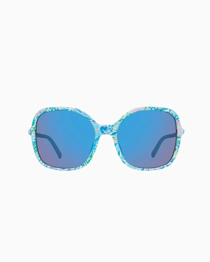 Lilly Pulitzer Norah Sunglasses Surf Blue Soleil It On Me Women Sunglasses and Eyewear