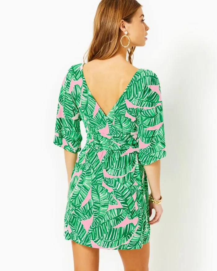 Lilly Pulitzer Parigi Skort Romper Conch Shell Pink Lets Go Bananas Women Rompers and Jumpsuits
