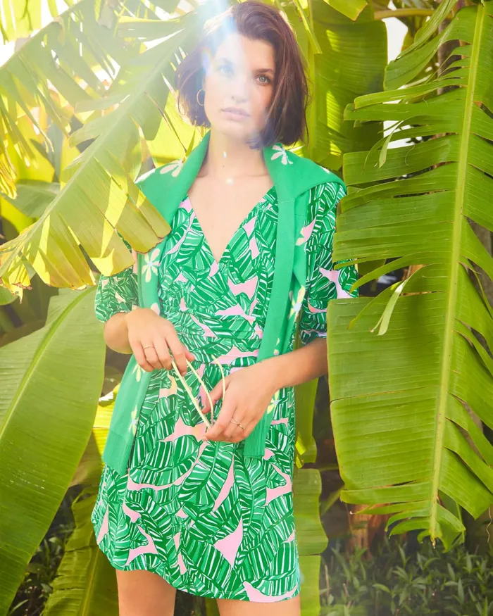 Lilly Pulitzer Parigi Skort Romper Conch Shell Pink Lets Go Bananas Women Rompers and Jumpsuits