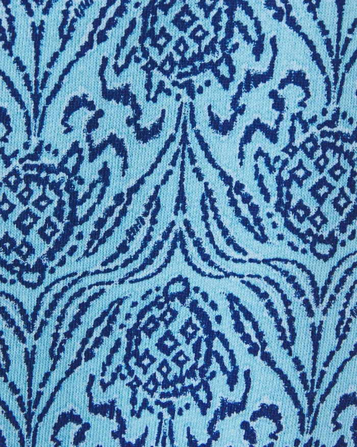 Lilly Pulitzer Playa Bonita Cotton Pullover Bon Bon Blue Go Your Own Wave Women Tops