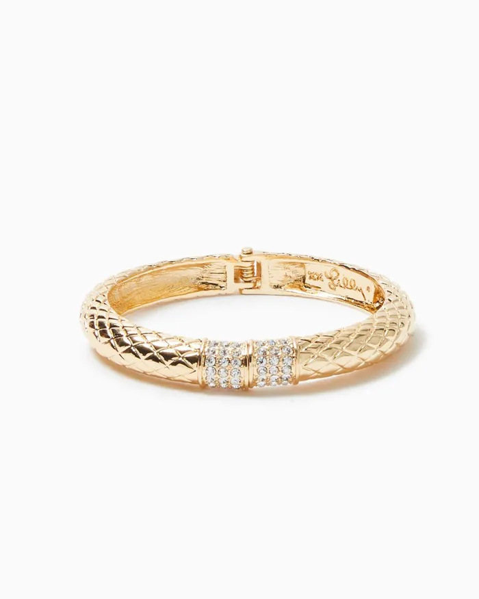 Lilly Pulitzer Sea Fan Bangle Gold Metallic Women Jewelry