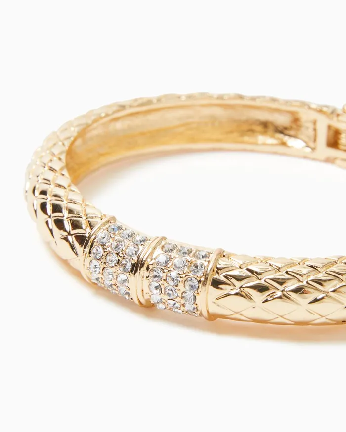 Lilly Pulitzer Sea Fan Bangle Gold Metallic Women Jewelry