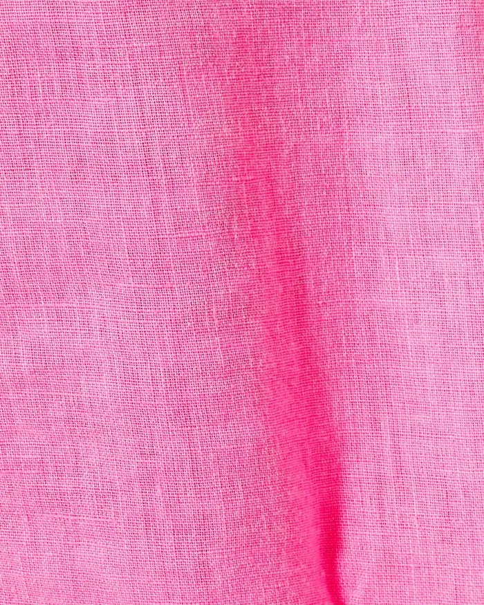 Lilly Pulitzer Sea View Linen Button Down Top Aura Pink Women Tops
