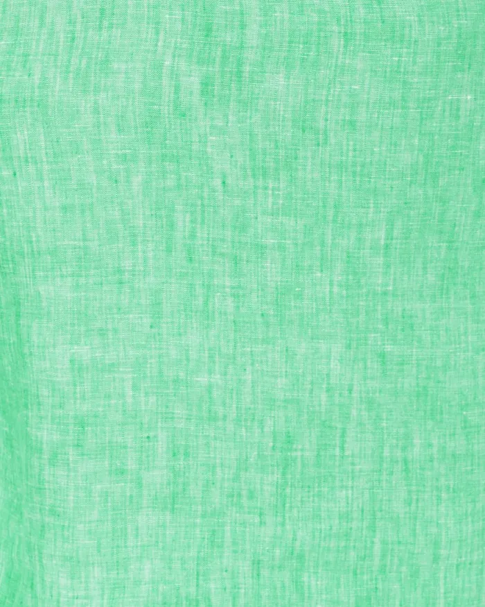 Lilly Pulitzer Sea View Linen Button Down Top Spearmint X Resort White Women Tops