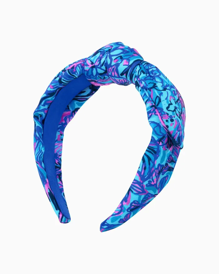Lilly Pulitzer Side Twist Knot Headband Breakwater Blue Shells N Bells Women Hats and Hair Lilly Pulitzer Side Twist Knot Headband Breakwater Blue Shells N Bells Women Hats and Hair
