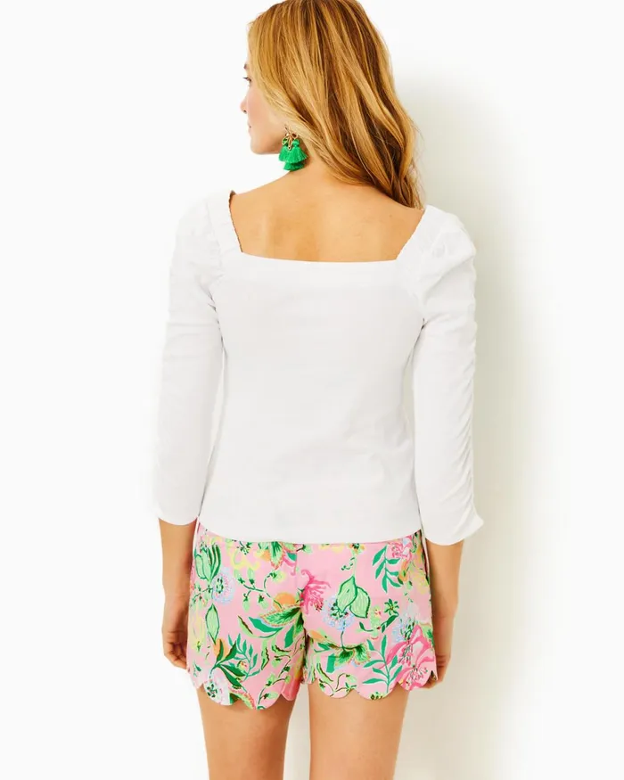 Lilly Pulitzer Sirah Knit Top Resort White Women Tops