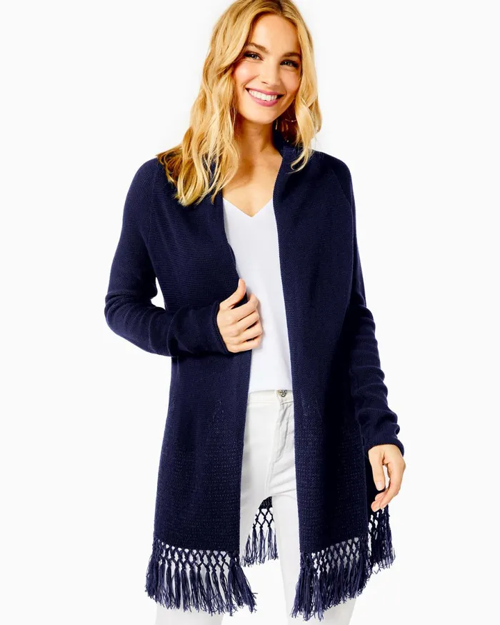 Lilly Pulitzer Tatum Cardigan True Navy Women Tops