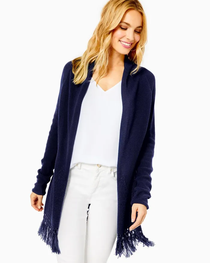 Lilly Pulitzer Tatum Cardigan True Navy Women Tops
