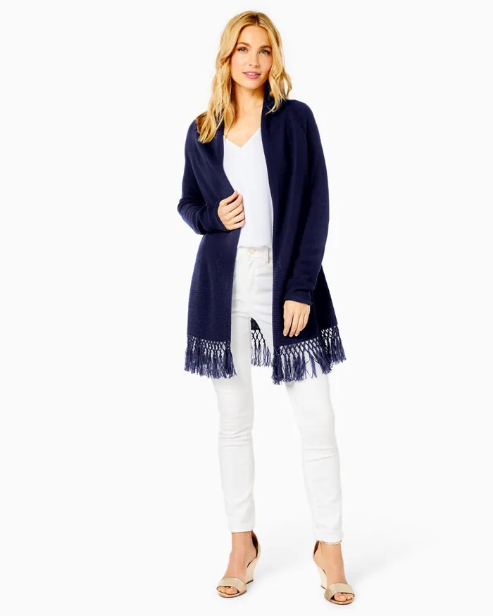Lilly Pulitzer Tatum Cardigan True Navy Women Tops