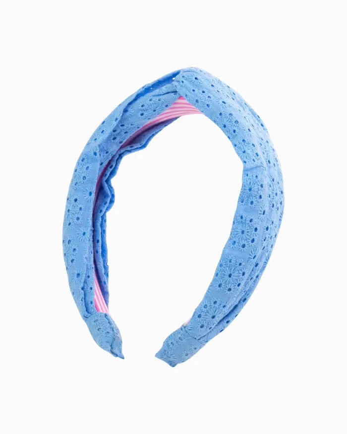 Lilly Pulitzer Twist Headband Frenchie Blue Women Hats and Hair