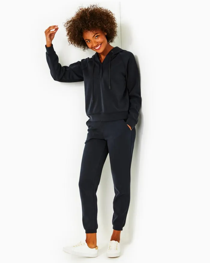 Lilly Pulitzer Upf 50 28034 Aveena Knit Pant Noir Women Bottoms