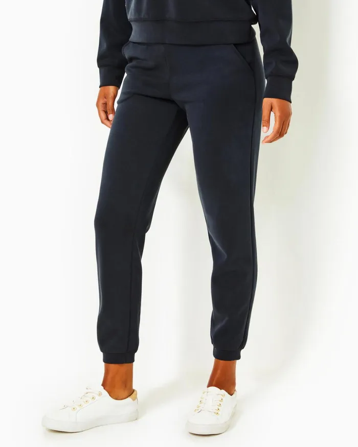 Lilly Pulitzer Upf 50 28034 Aveena Knit Pant Noir Women Bottoms
