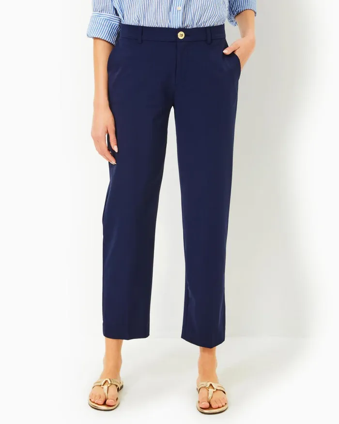 Lilly Pulitzer Upf 50 28034 Travel Trouser True Navy Women Bottoms