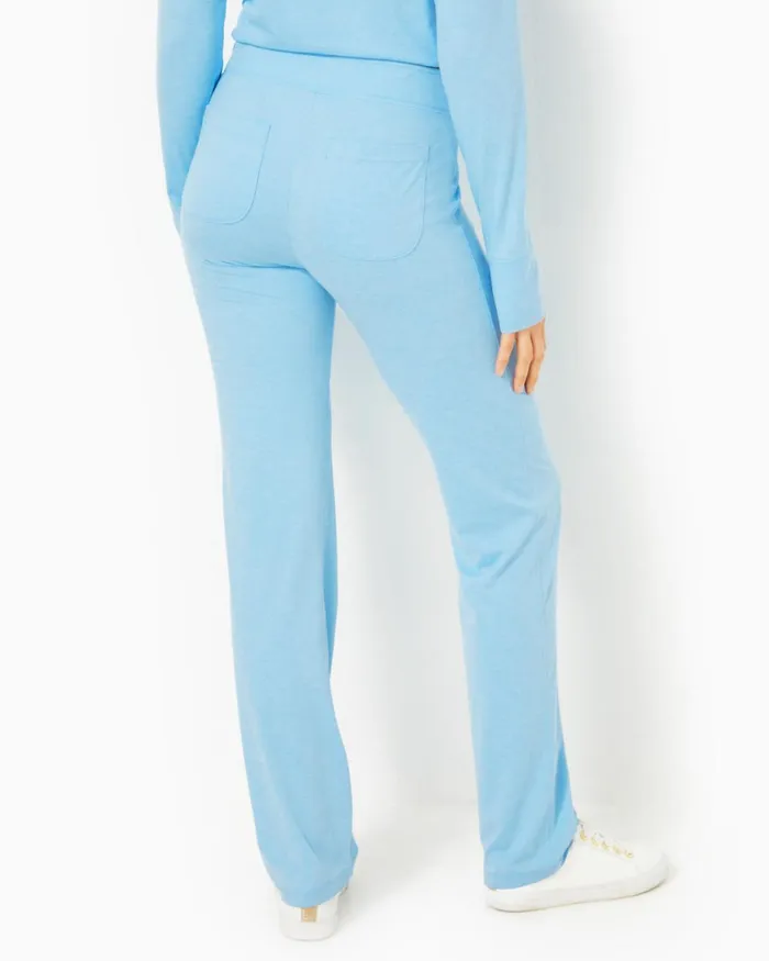 Lilly Pulitzer Upf 50 315034 Tayden Pant Heathered Bon Bon Blue Women Bottoms