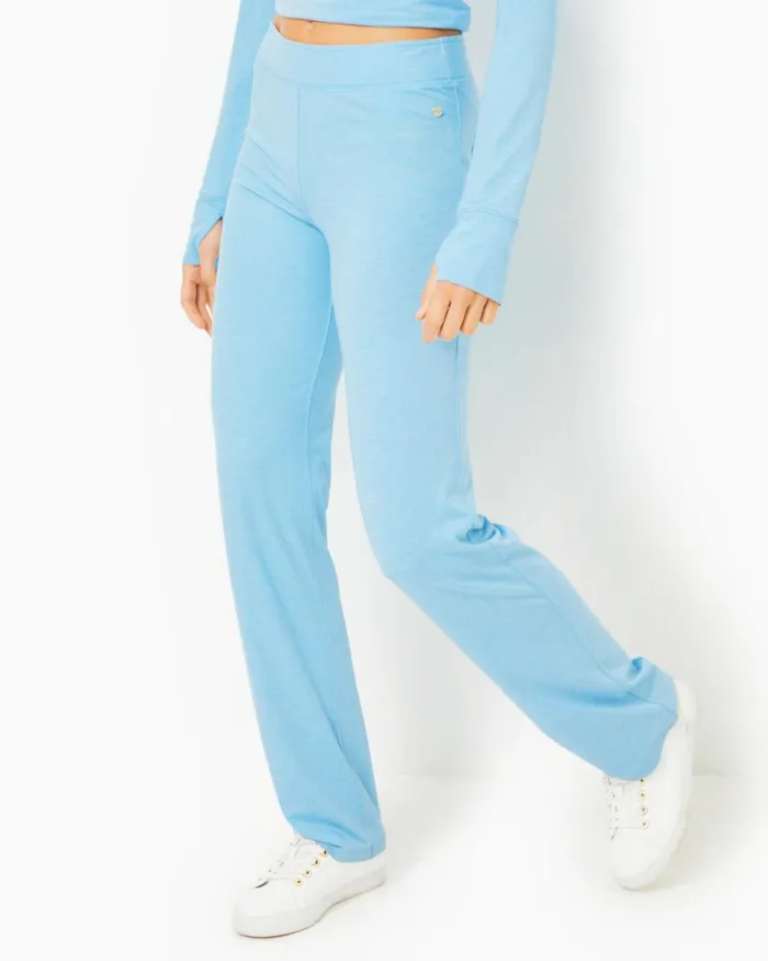 Lilly Pulitzer Upf 50 315034 Tayden Pant Heathered Bon Bon Blue Women Bottoms