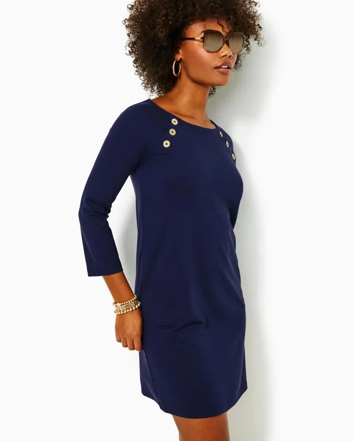 Lilly Pulitzer Upf 50 Kaelin Dress True Navy Women ALineEasy Dresses