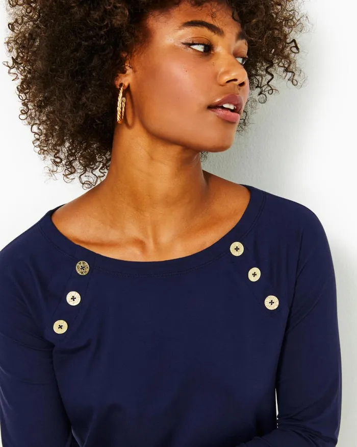 Lilly Pulitzer Upf 50 Kaelin Dress True Navy Women ALineEasy Dresses