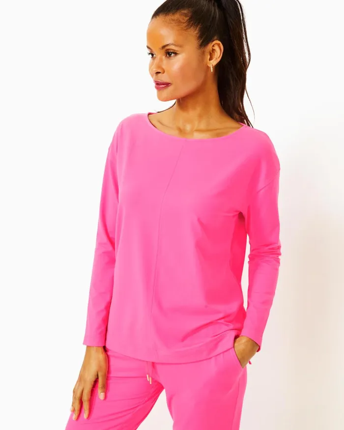 Lilly Pulitzer Upf 50 Karessa Top Roxie Pink Women Tops
