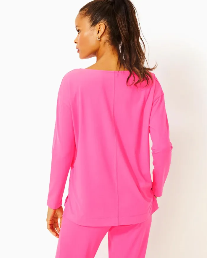 Lilly Pulitzer Upf 50 Karessa Top Roxie Pink Women Tops