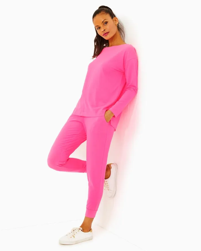 Lilly Pulitzer Upf 50 Karessa Top Roxie Pink Women Tops