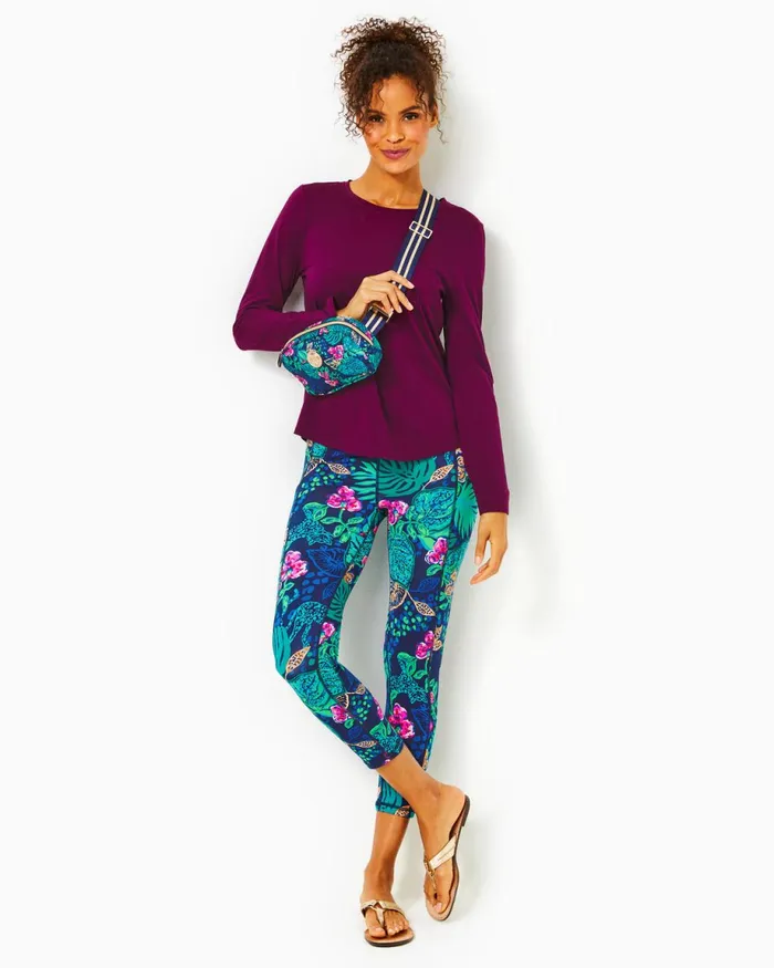 Lilly Pulitzer Upf 50 Luxletic 24034 Weekender HighRise Midi Legging Low Tide Navy Life Of The Party Women Bottoms Lilly Pulitzer Upf 50 Luxletic 24034 Weekender HighRise Midi Legging Low Tide Navy Life Of The Party Women Bottoms